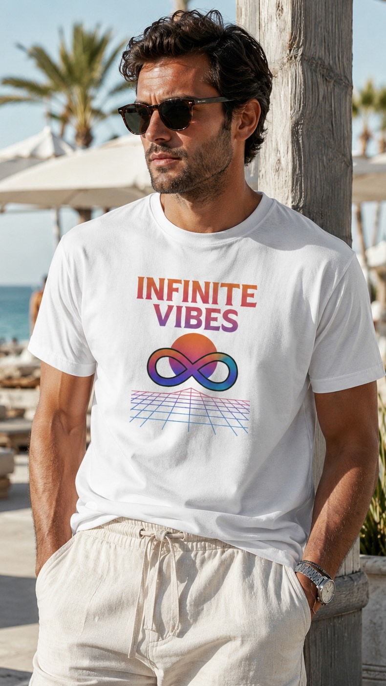 T-shirt blanc Infinite Vibes
