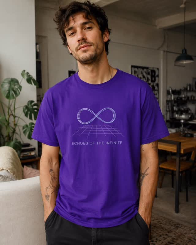 T-shirt violet Echoes of the Infinite